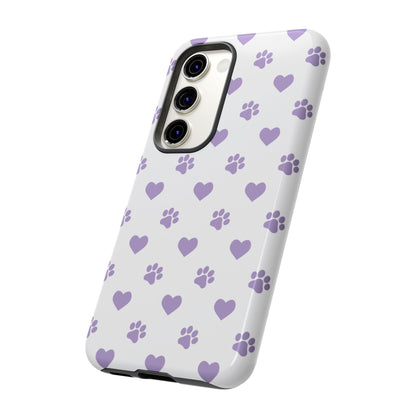 Paw Prints & Hearts – Samsung Galaxy Case, Cute and Durable Design