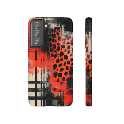 Cheetah Plaid Case – Red & Black Pattern