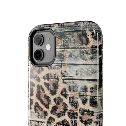 Rustic Leopard Wood Print - iPhone Series Case