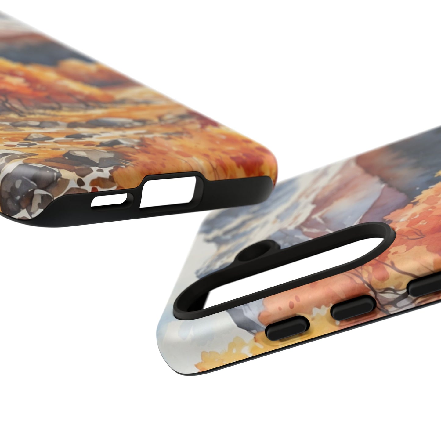 Watercolor Autumn Forest and Mountains - Samsung Galaxy Case