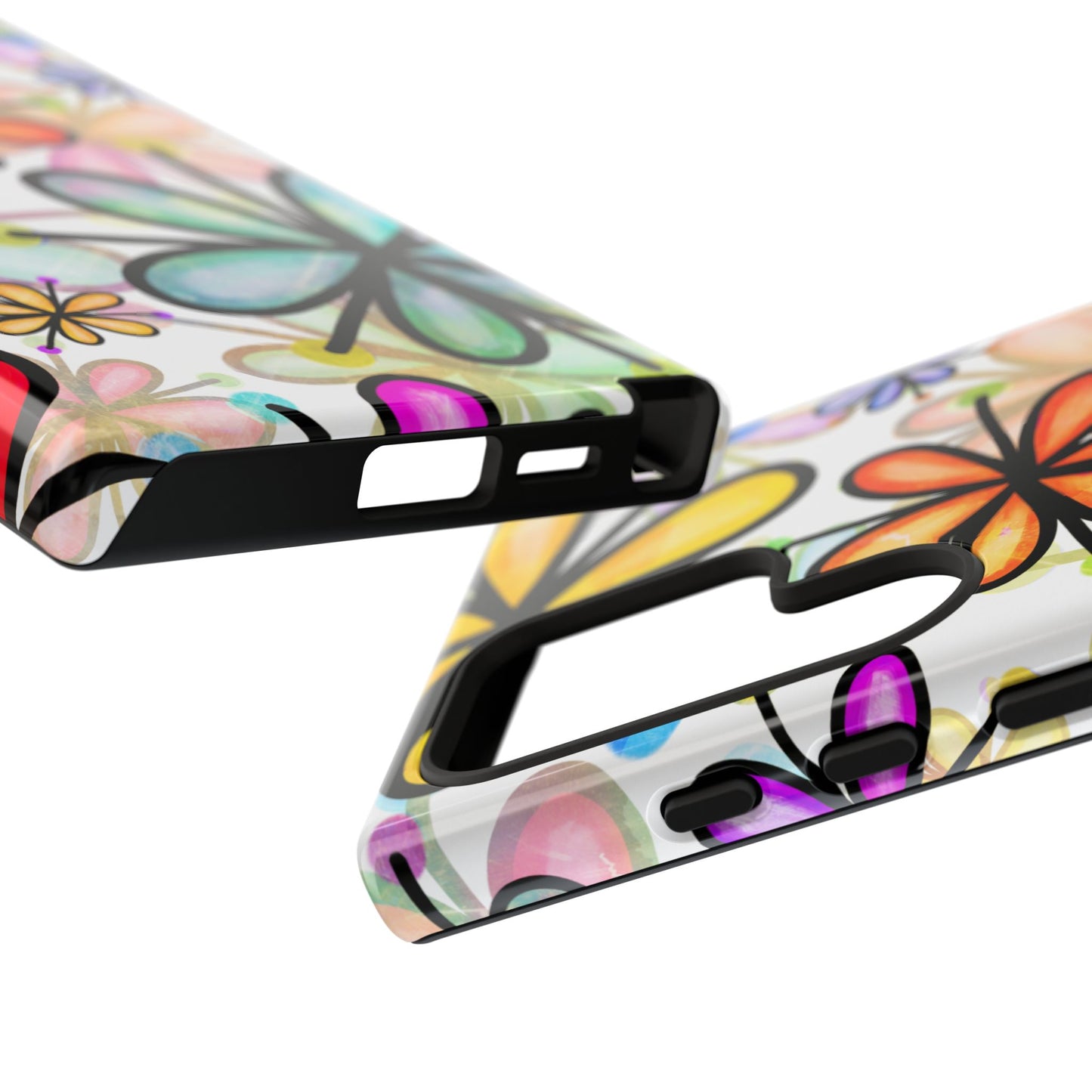 Retro Floral Pop Samsung Galaxy Case – Ultra-Slim Design, High-Gloss Finish