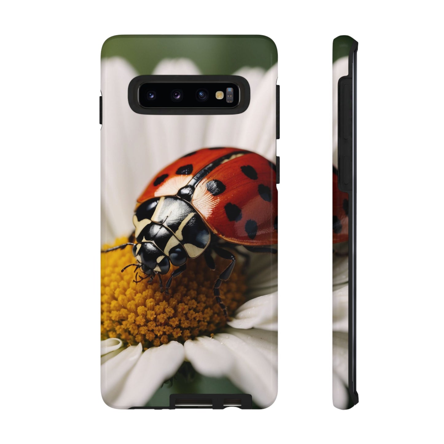 Samsung Galaxy Case: Ladybug on White Daisy