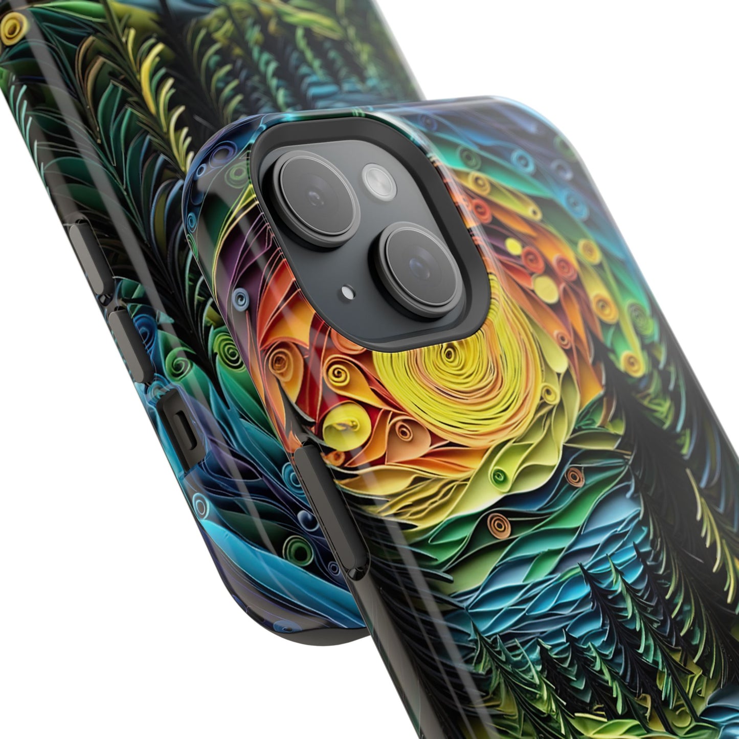 Radiant Forest Sunset MagSafe iPhone Case – Artistic Landscape Design