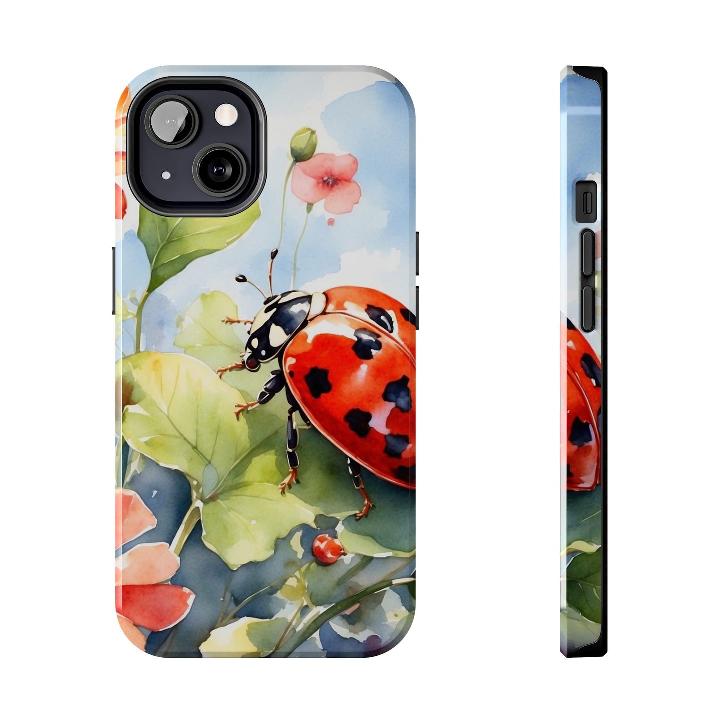 Watercolor Ladybug & Poppy Fields - iPhone Series Case