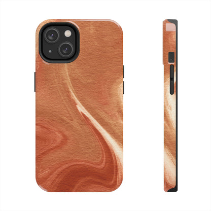 Earthy Terracotta Swirl MagSafe iPhone Case – Elegant Design with Magnetic Precision