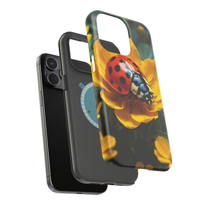 Yellow Blossoms with Bug Accent - MagSafe iPhone Case