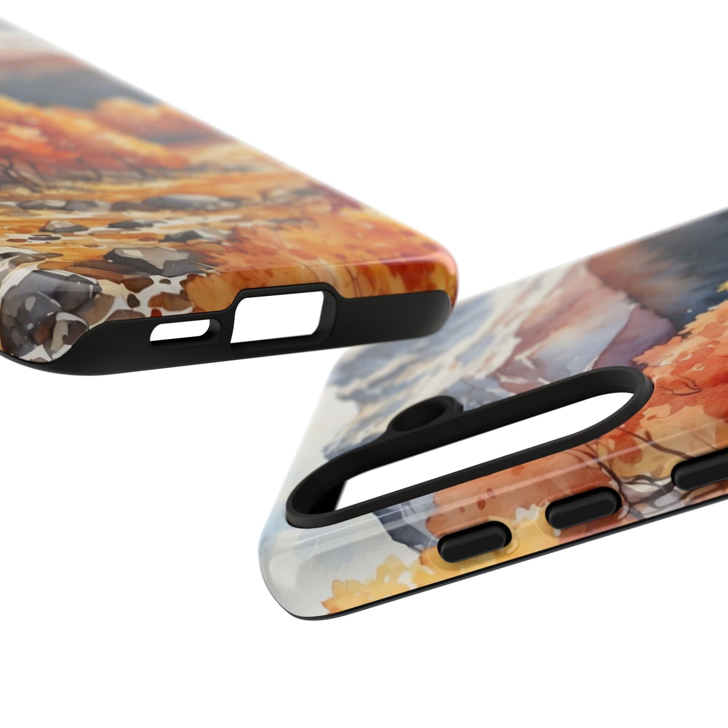 Watercolor Autumn Forest and Mountains - Samsung Galaxy Case