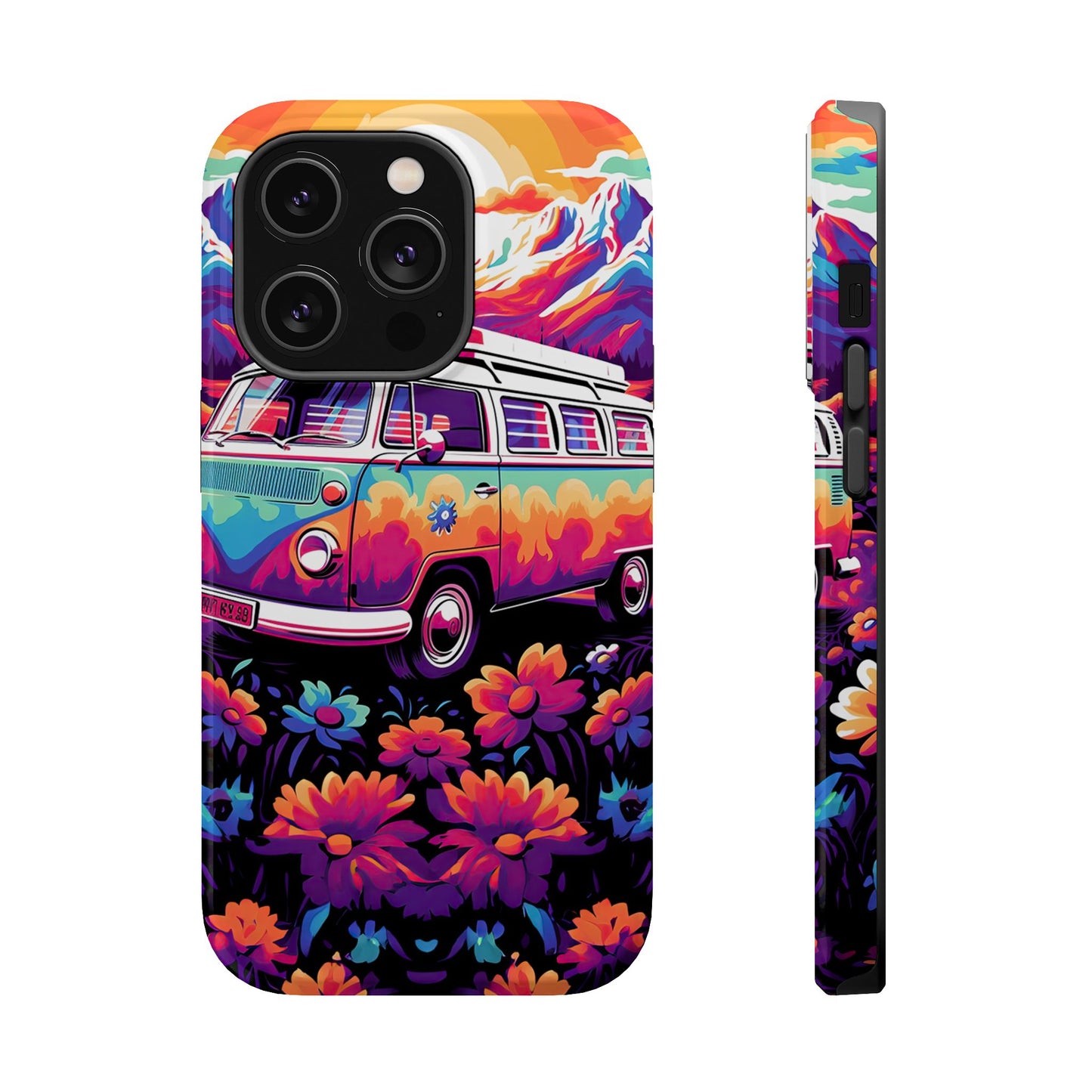 Groovy Floral Sunset Van – MagSafe iPhone Series Case