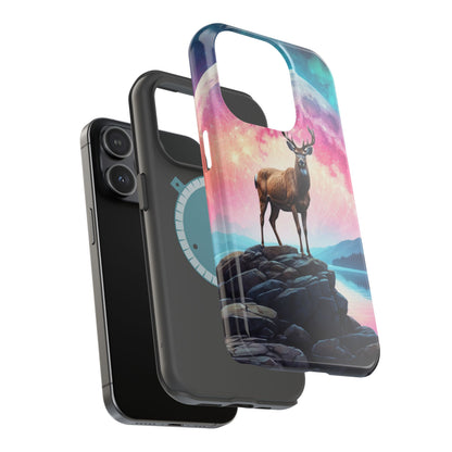 Vibrant Stag in Bloom – MagSafe iPhone Case