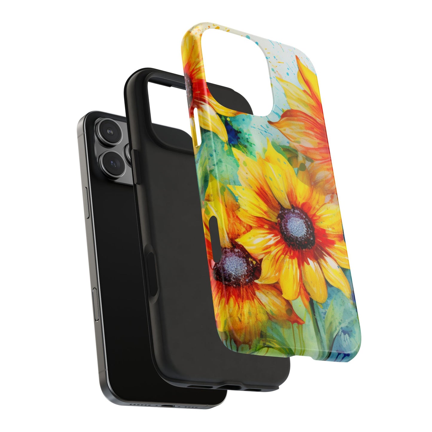 Watercolor Sunflower Splash - iPhone Series Case