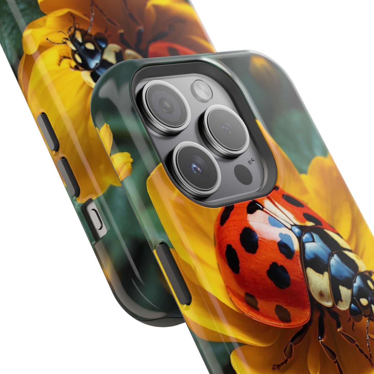 Yellow Blossoms with Bug Accent - MagSafe iPhone Case