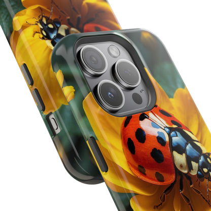 Yellow Blossoms with Bug Accent - MagSafe iPhone Case