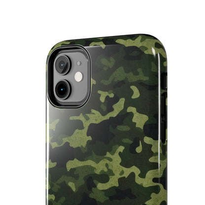 Dark Green Camouflage – iPhone Case, Rugged and Slim Design