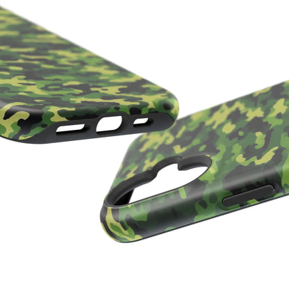 Green Woodland Camouflage – MagSafe iPhone Case, Slim and Shockproof