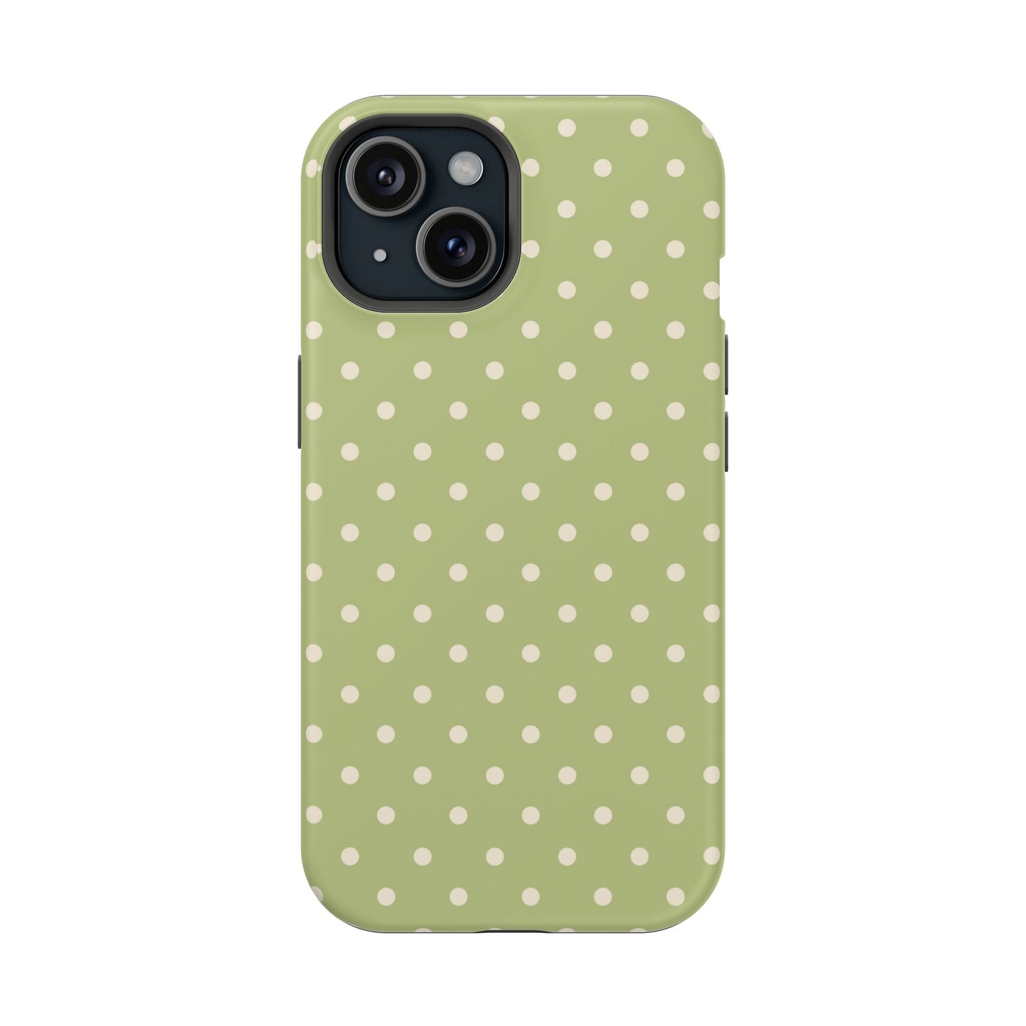 Sage Green Polka Dots – MagSafe iPhone Case