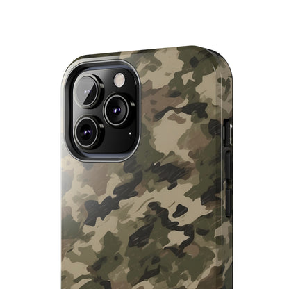 Classic Light Brown Camouflage – Durable iPhone Case with Timeless Design