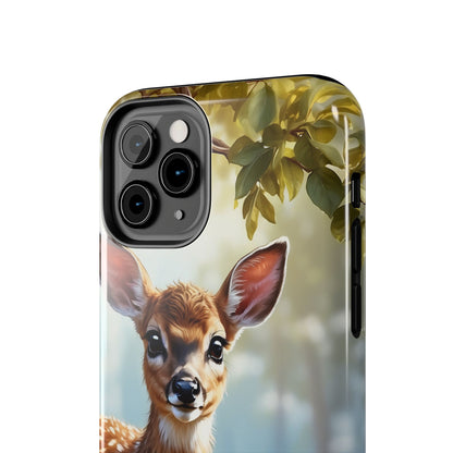 Whimsical Fawn in a Sunlit Forest iPhone Case