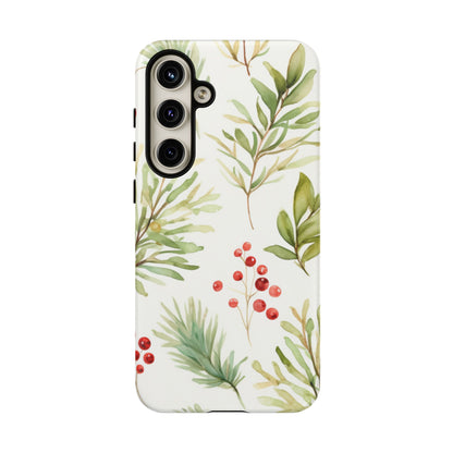 Winter Greenery & Berry Watercolor – Samsung Galaxy Series Case