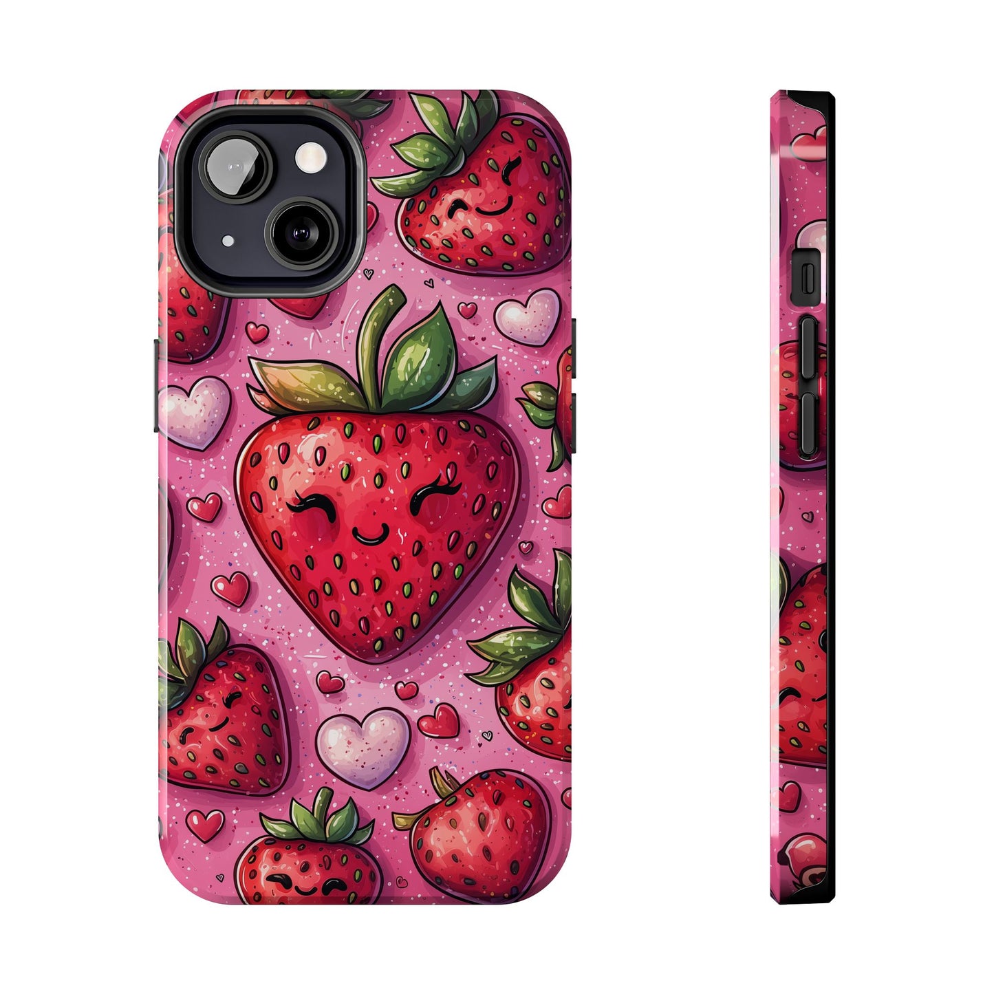 Cute Strawberry Kawaii iPhone Case – Fun Pink Design - BOGO Cases