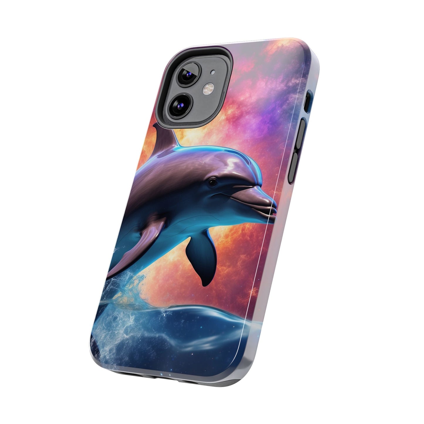 Cosmic Dolphin Galaxy Art - iPhone Case