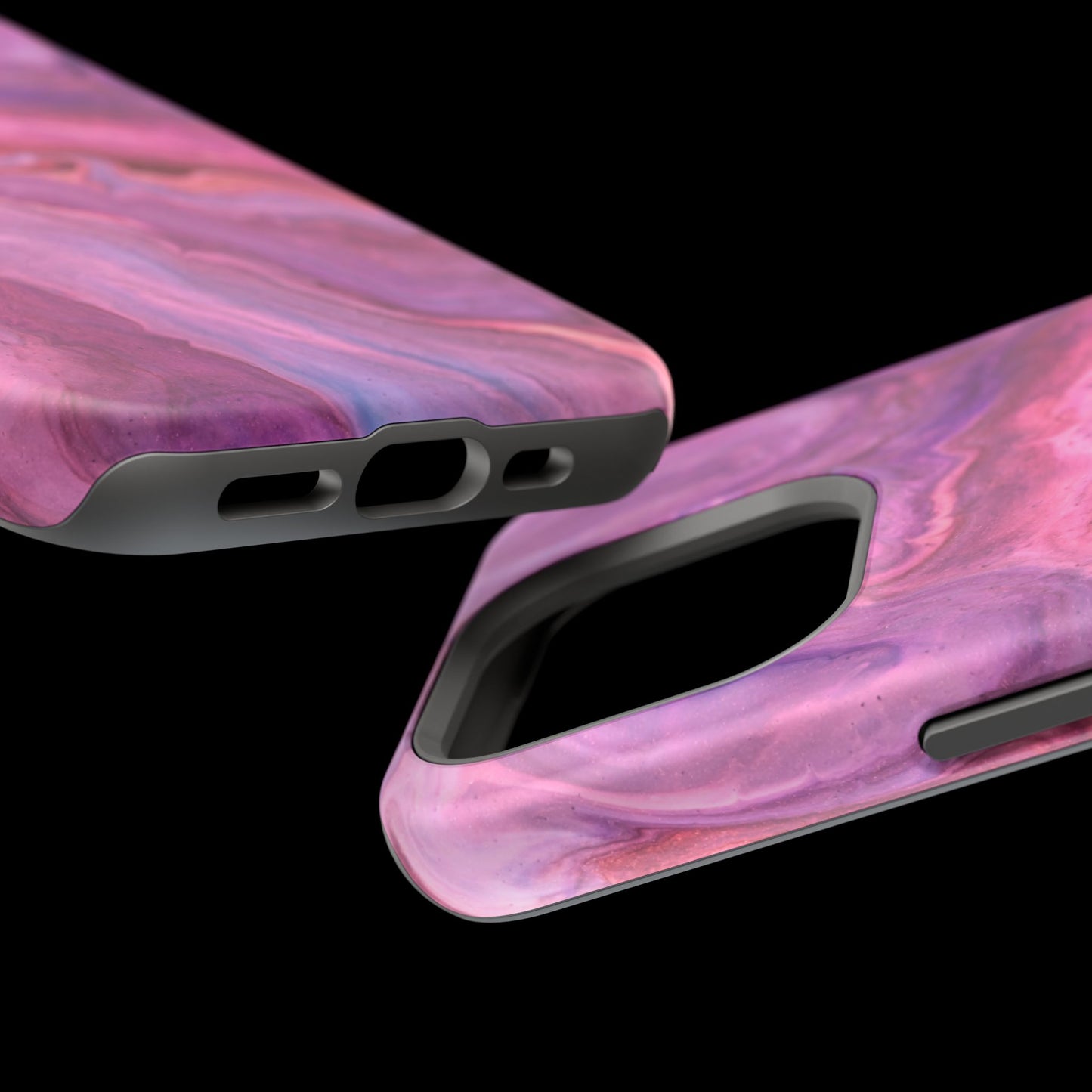 Lavender Dreamscape – MagSafe Case with Abstract Purple & Pink Marble Art