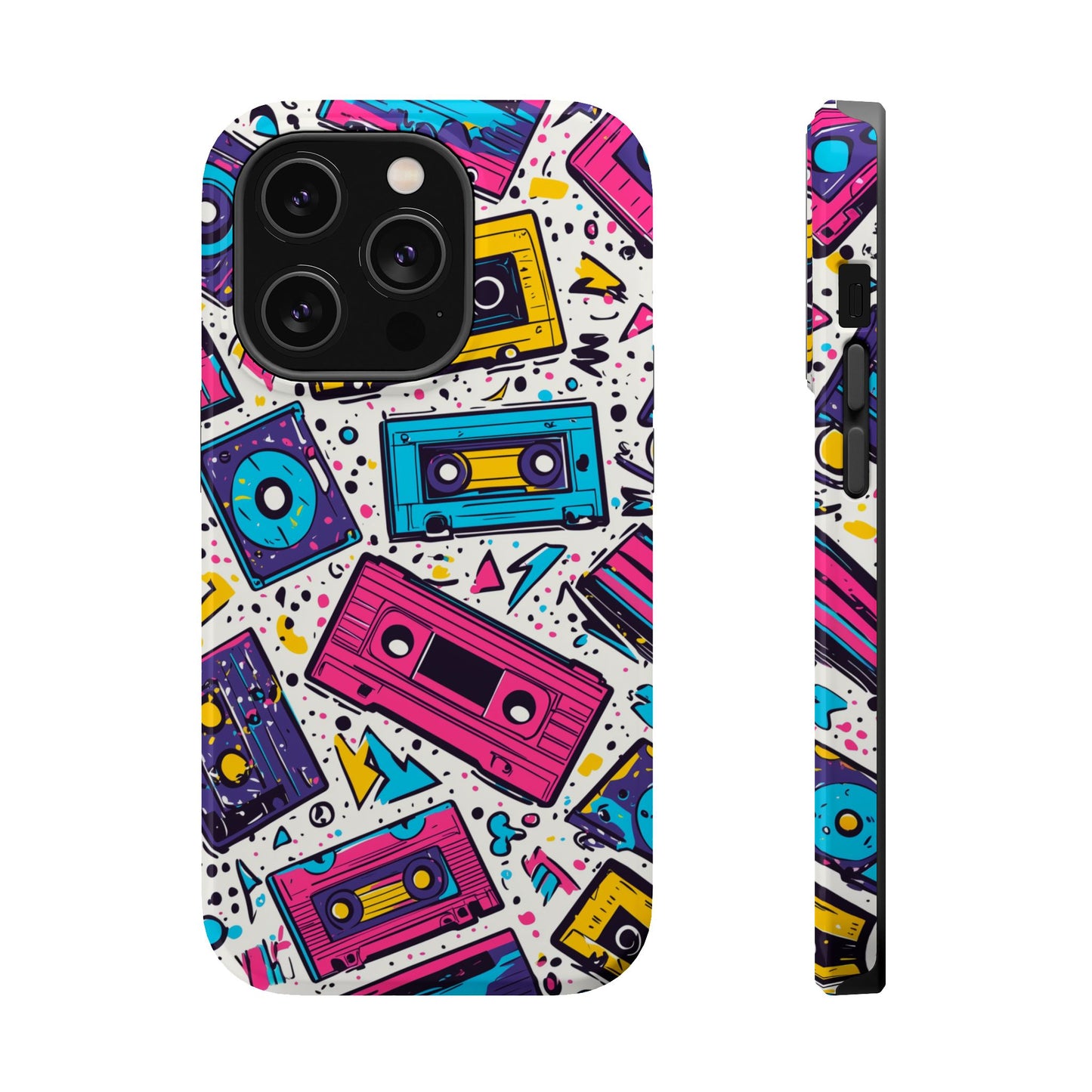 Retro Cassette Vibes Tough MagSafe iPhone Case – Bold 80s Tape Design, Shockproof Protection