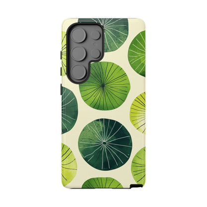 Watercolor Lily Pads Samsung Galaxy Case – Shockproof, Matte Finish, Dual-Layer Protection