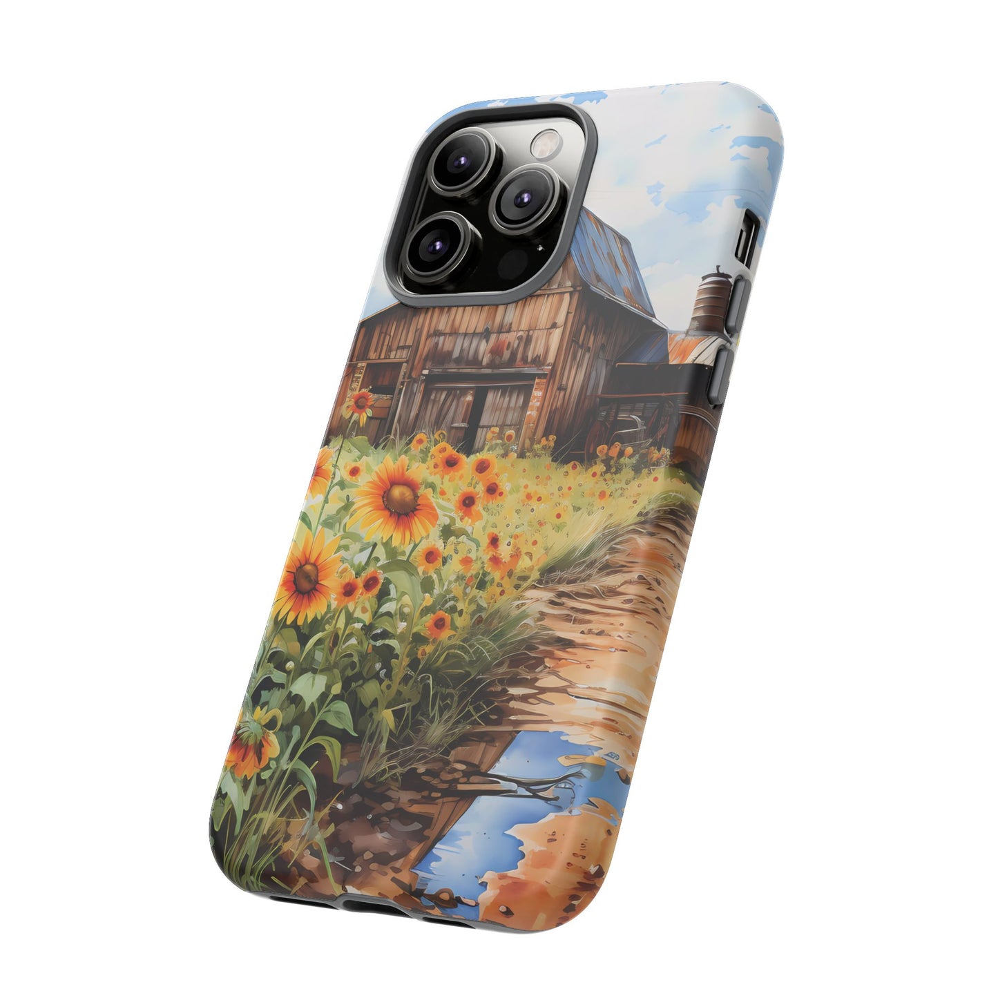 Sunflower iPhone Case  Rustic Farm Style