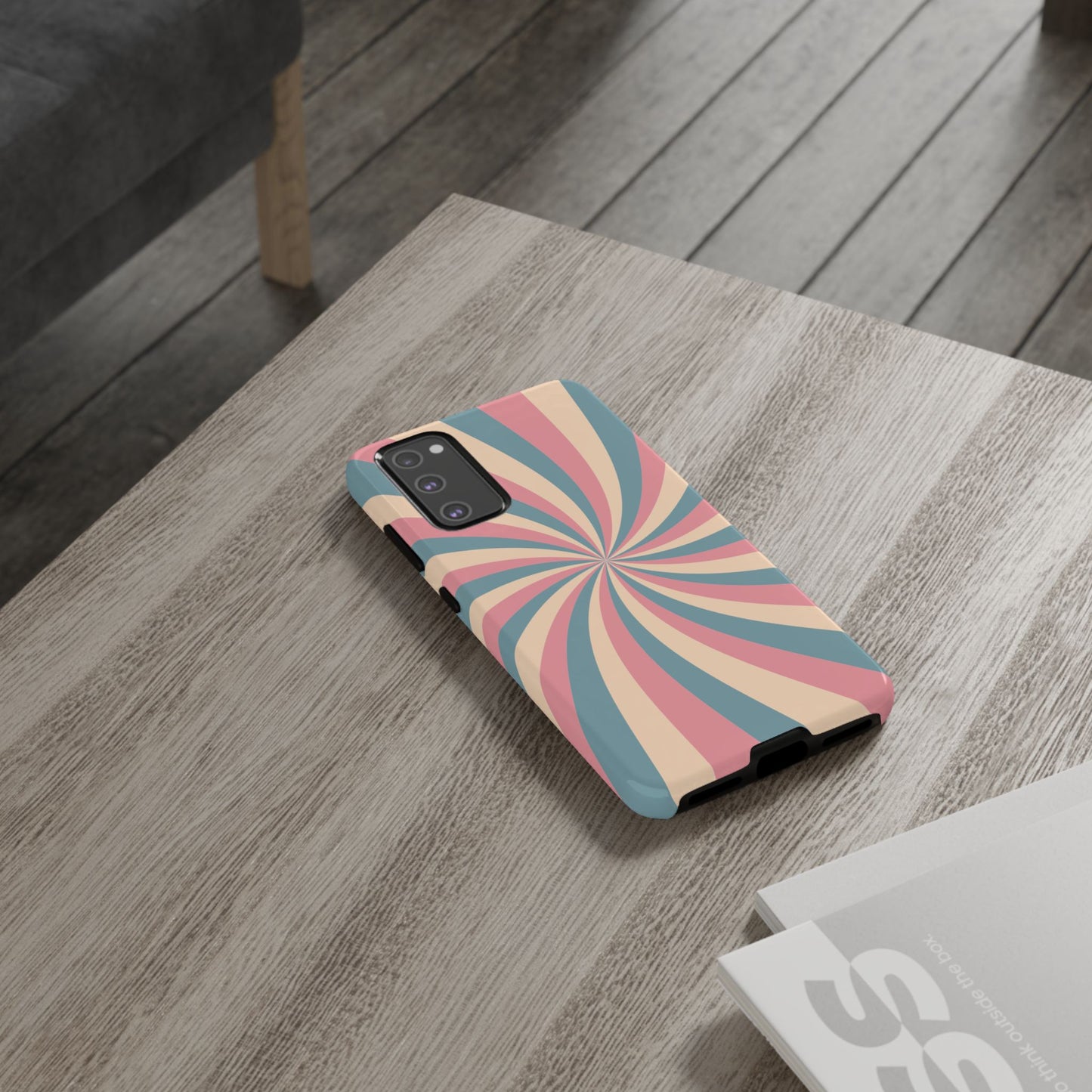 Vintage Pastel Swirl  Samsung Galaxy Case – Dual-Layer Protection with 70s-Inspired Design