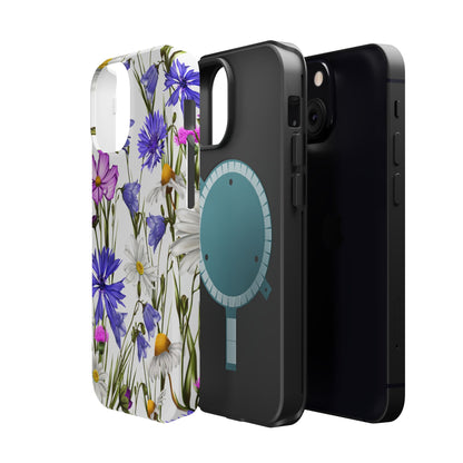 Wildflower Meadow MagSafe Case – Purple, Blue, and White Floral Design