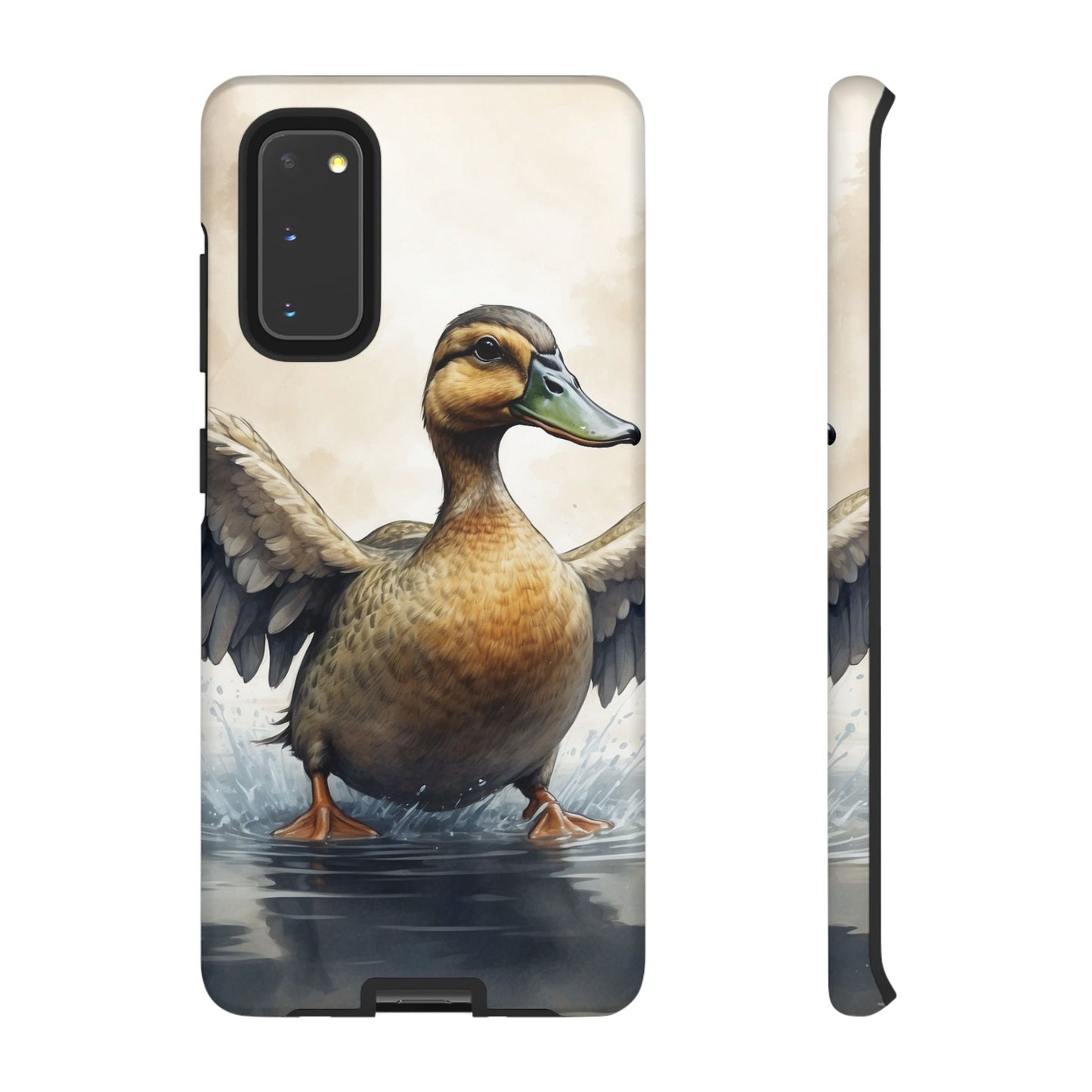 Graceful Duck in Watercolor Scene - Samsung Galaxy Case