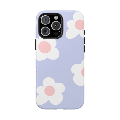 Retro Daisy Pastel Tough iPhone Case – Durable Design with Soft Matte Finish