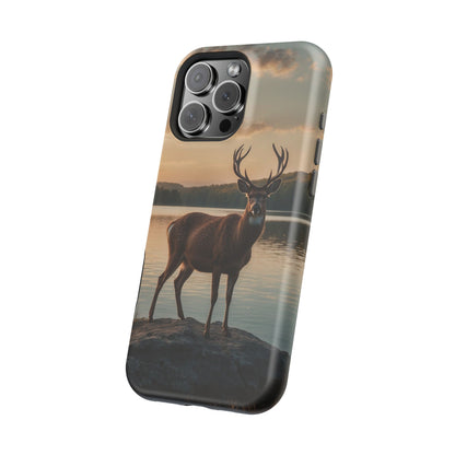 Majestic Stag at Sunset – MagSafe iPhone Case