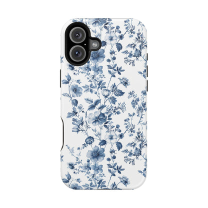 Enchanted Garden Blue Toile iPhone Case