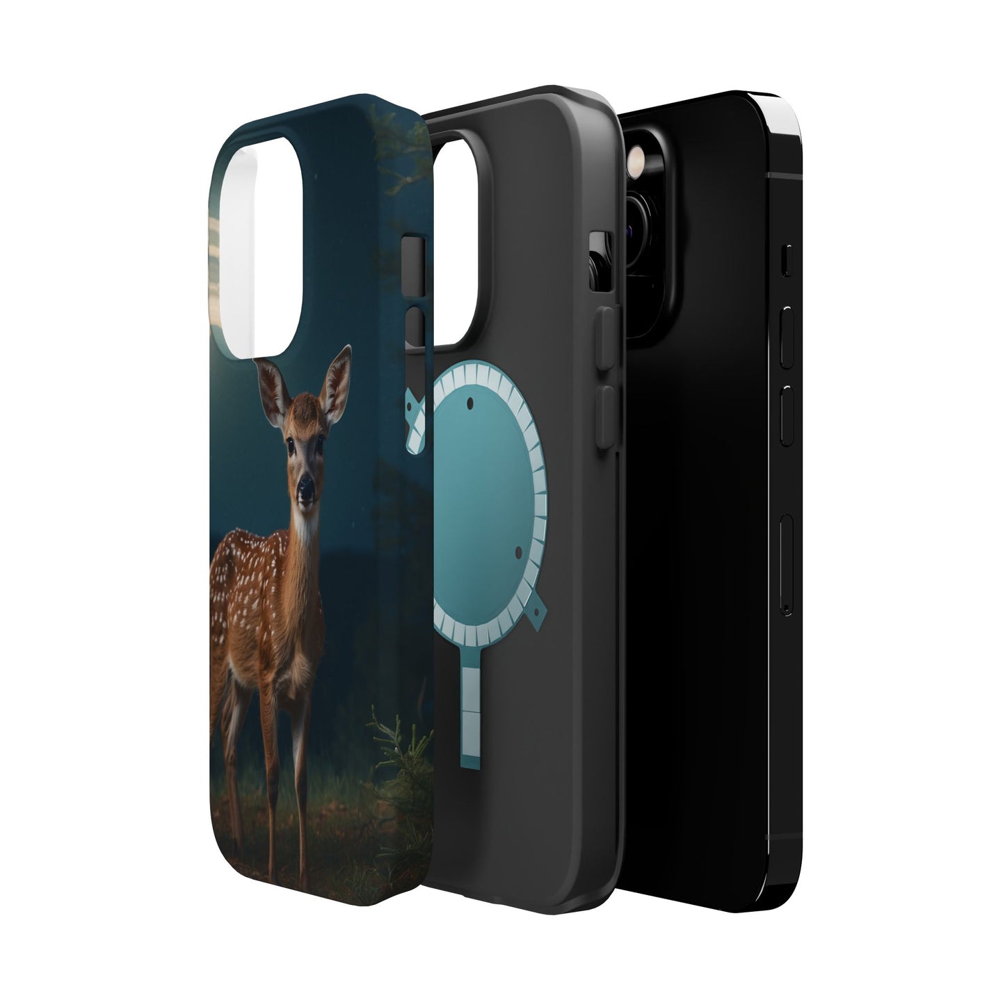 MagSafe-Compatible iPhone Case – Mystic Fawn Under the Moonlit Sky