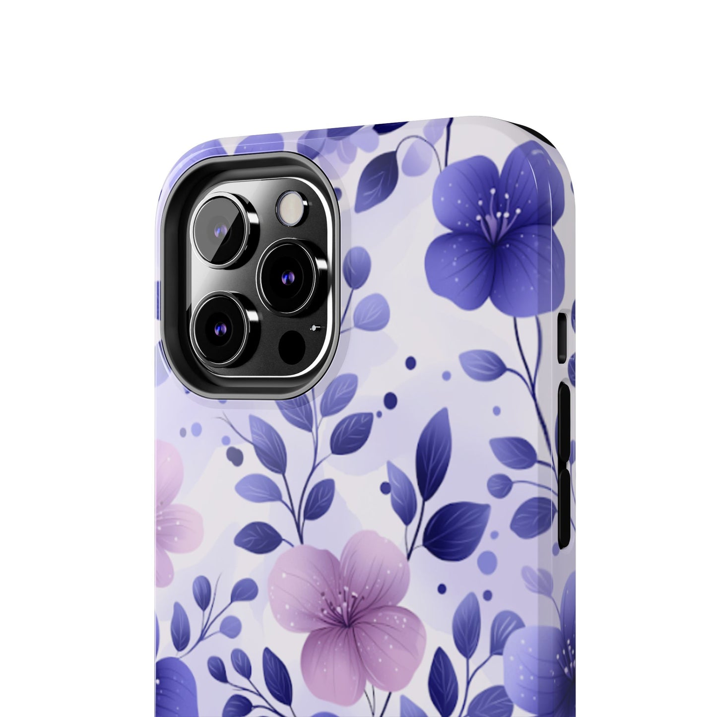 Purple Floral iPhone Case – Durable Protection with Elegant Flower Design - BOGO Cases