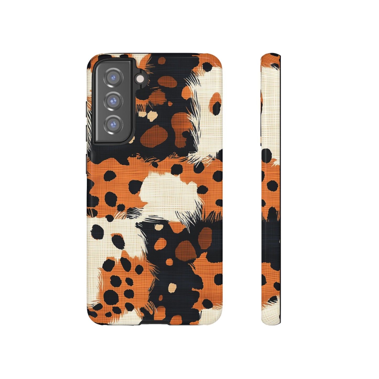 Cheetah Plaid Samsung Case – Brown & Black Pattern