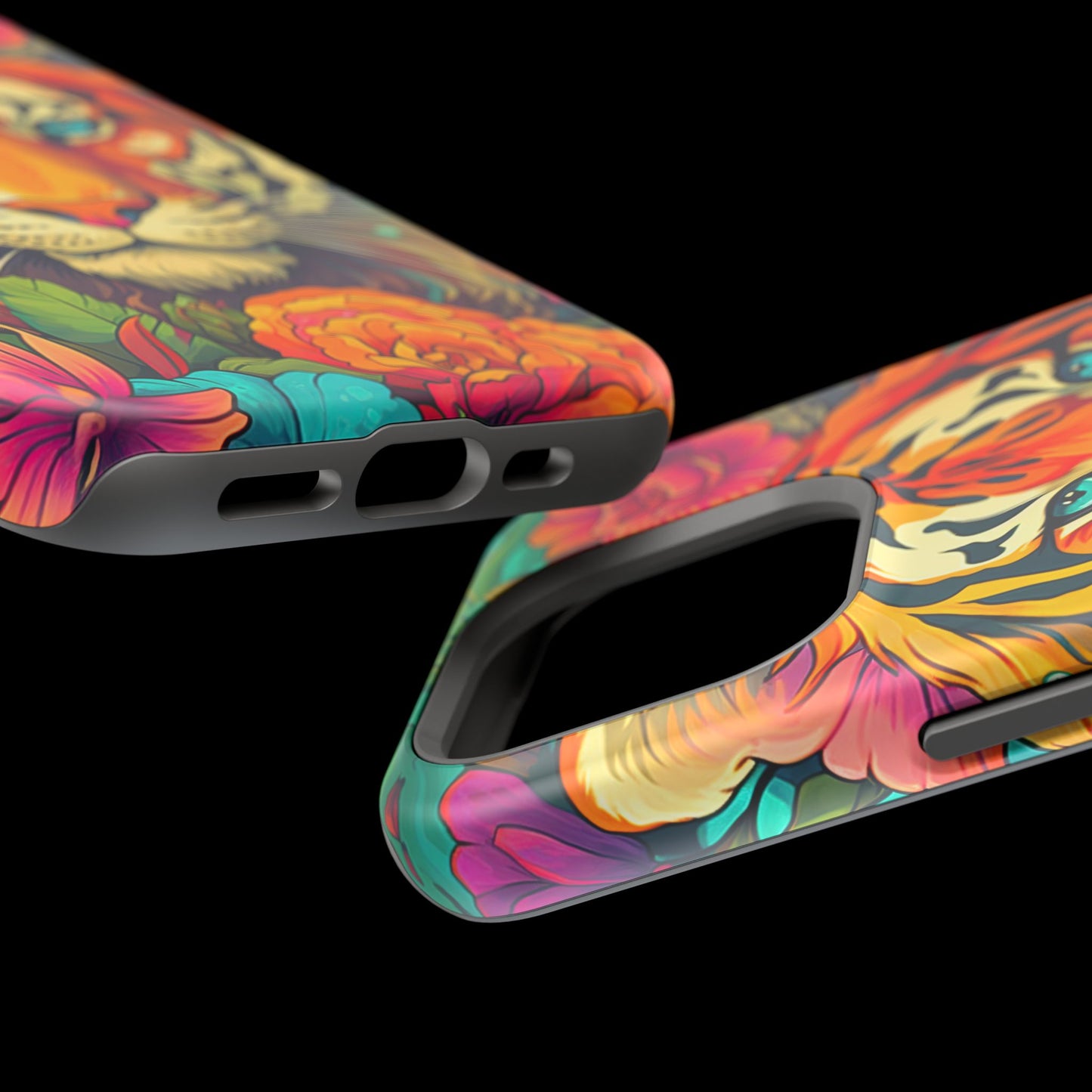 Fierce Rainbow Tiger Art - MagSafe iPhone Case