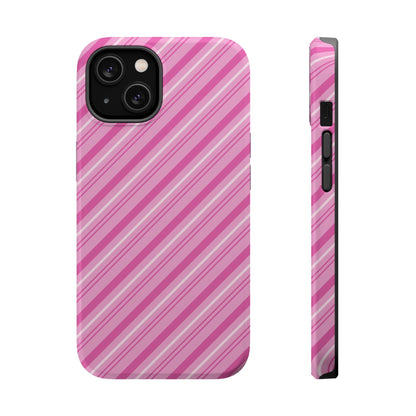 MagSafe Case - Pretty in Pink Stripes Design