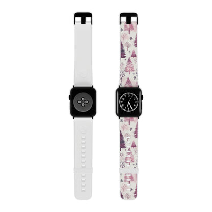 Winter Wonderland Purple Christmas Trees Apple Watch Band