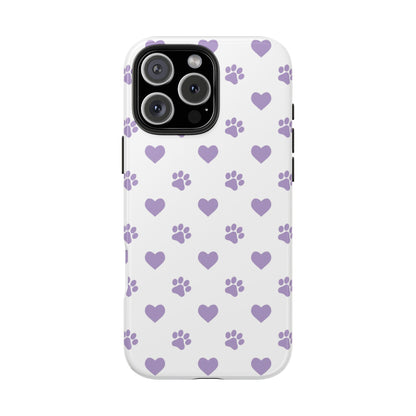 Paw Prints & Hearts – Cute and Durable iPhone Case for Animal Lovers