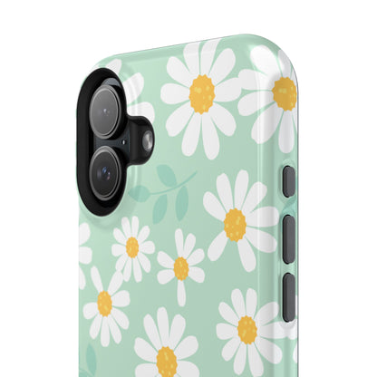 Charming Daisy Floral Tough MagSafe iPhone Case – Spring Pastel Design, Shockproof & Slim