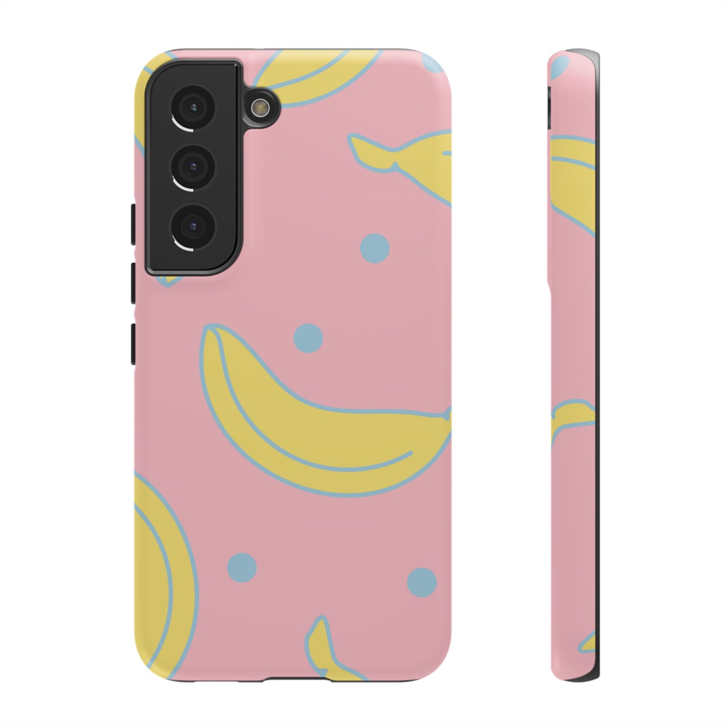 Pink Banana Pop Samsung Galaxy Case – Cute Pastel Design with Fun Retro Vibe