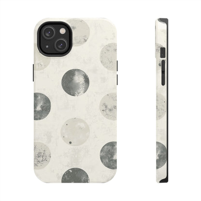 Vintage Polka Dot iPhone Case - Neutral Retro Protective Cover