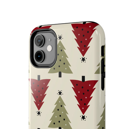 Retro Christmas Trees Pattern - iPhone Series Case