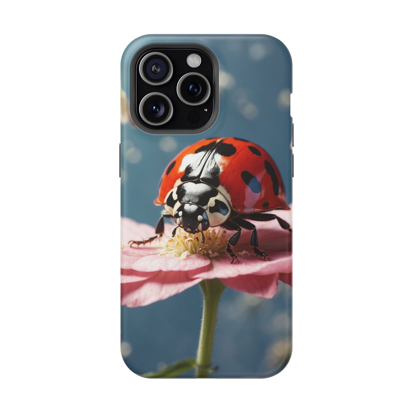 MagSafe iPhone Case: Floral Ladybug Delight