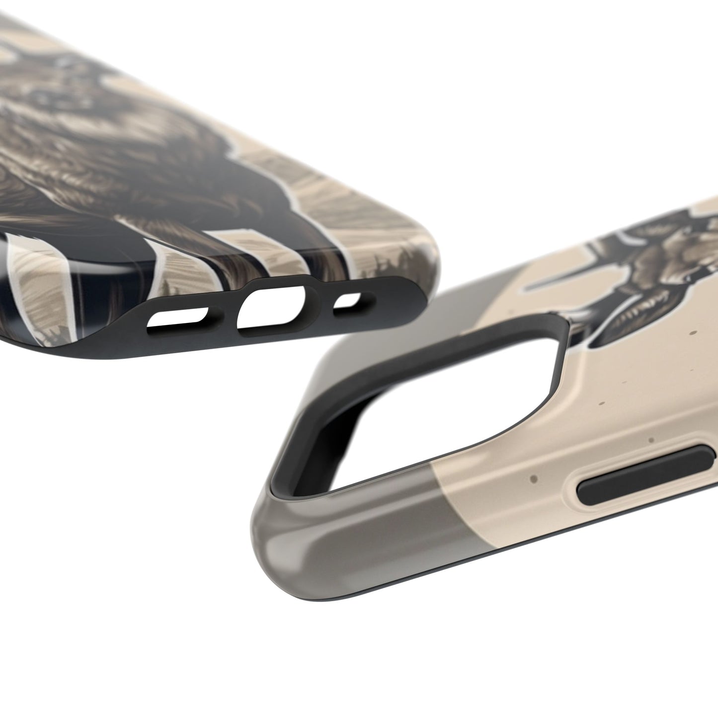 Monochrome Majesty – Regal Stag MagSafe iPhone Cases