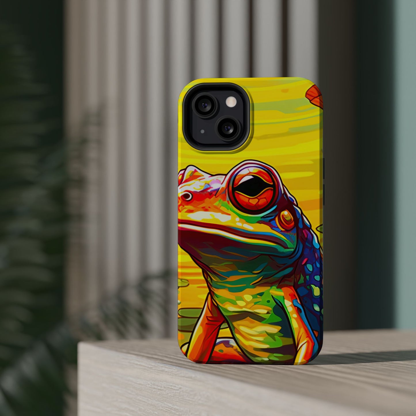 Vibrant Rainbow Frog Design – MagSafe iPhone Case