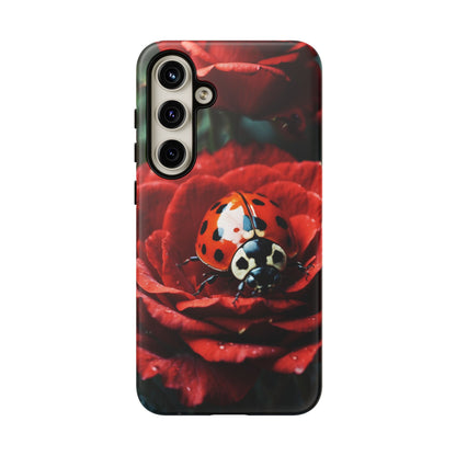 Elegant Rose & Ladybug Charm - Samsung Galaxy Case