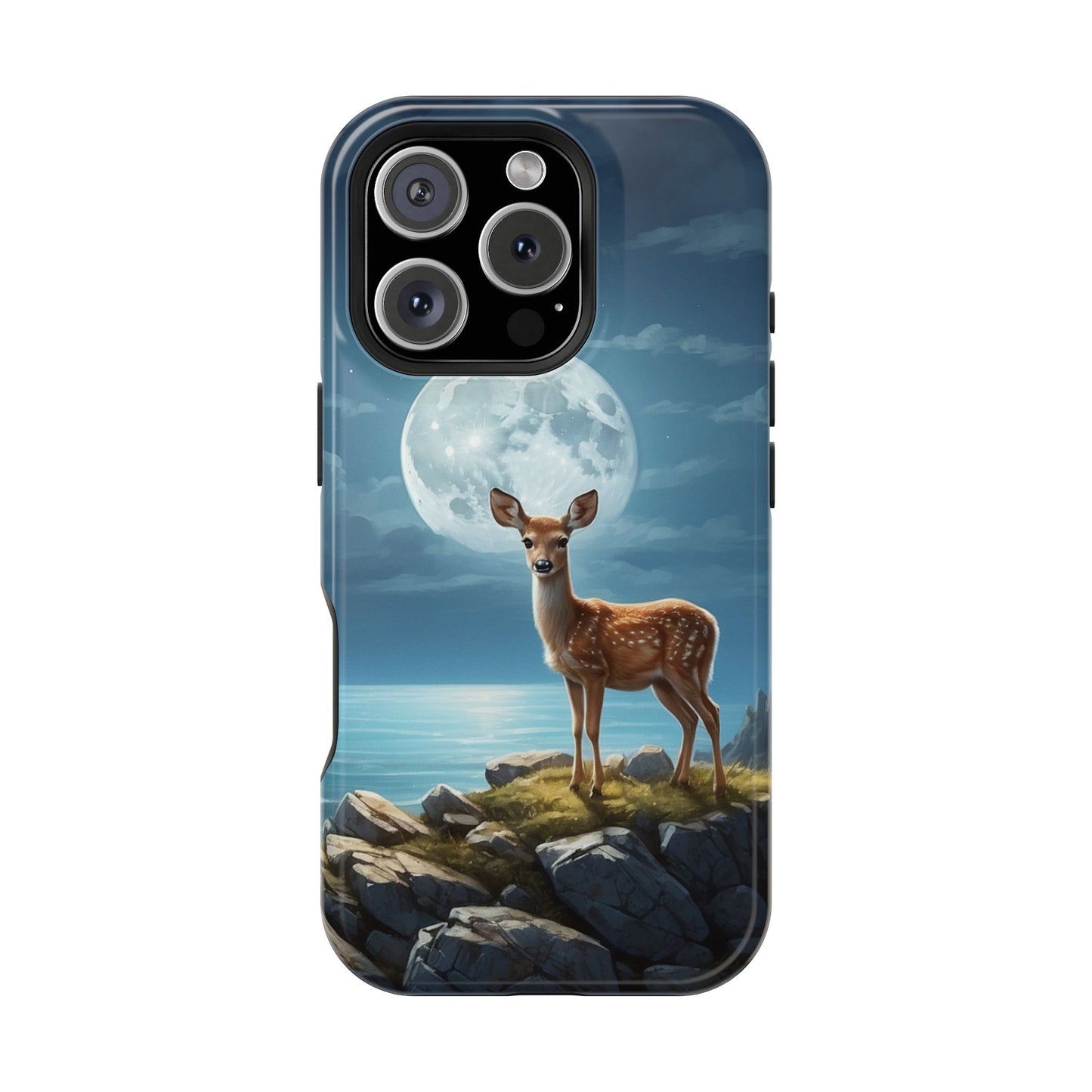 Enchanted Fawn Under the Moonlit Sky MagSafe iPhone Case